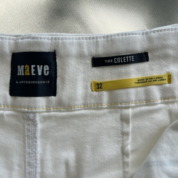 MAEVE by Anthropologie Colette Shorts Limoncello White w/ Lemon design Size 32 - Picture 3 of 10